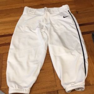 White Nike baseball pants Size Youth XL